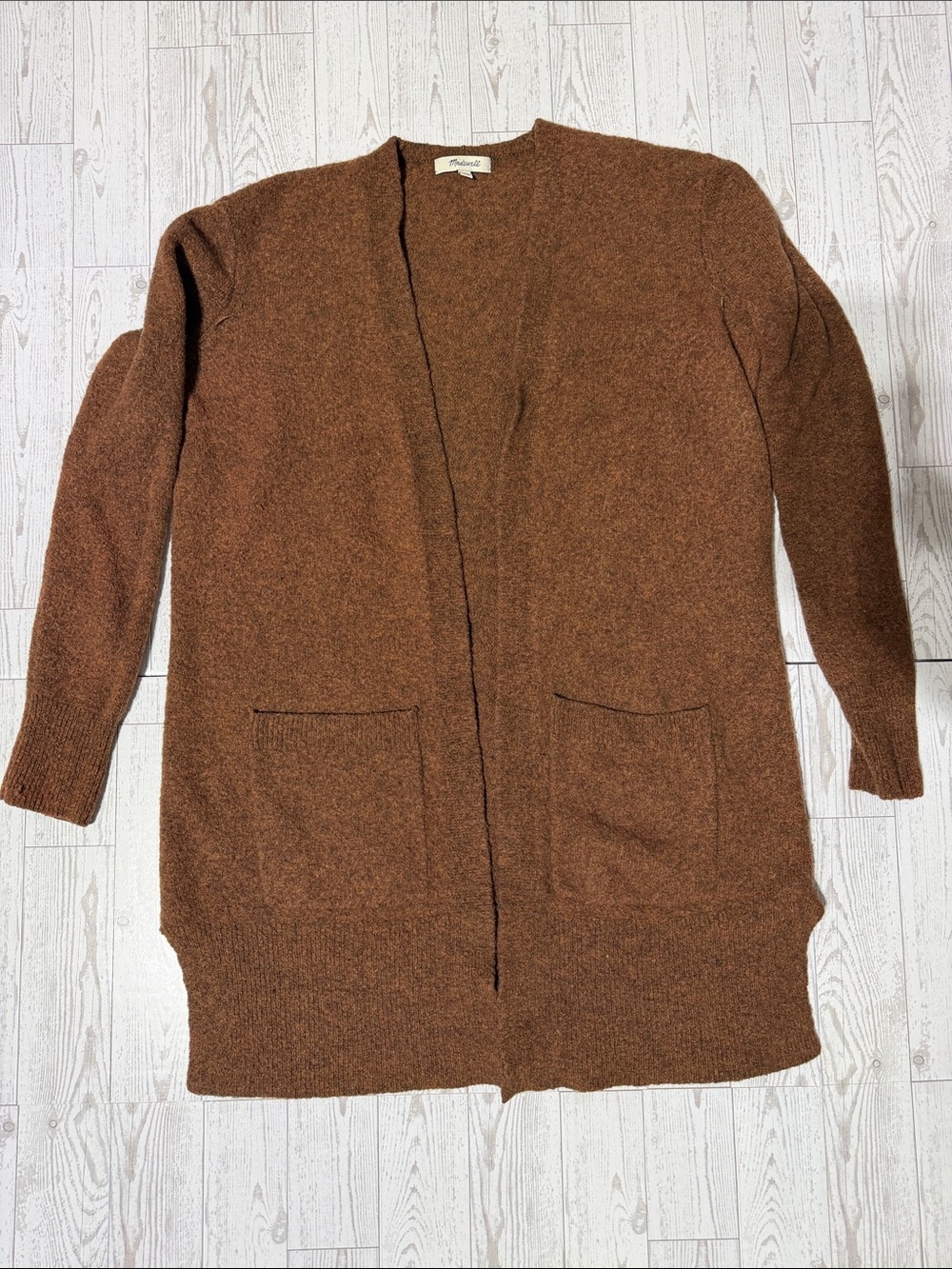 Madewell Brown Open-Front Womens Oversized Cardigan